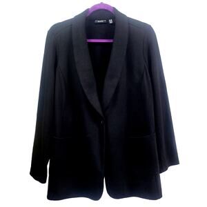 Susan Graver QVC Knit Blazer‎ Black Size 1XP